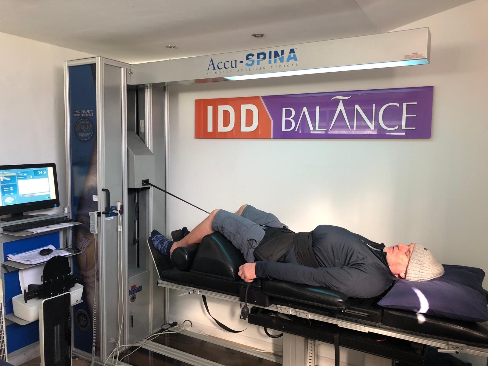 Patient receiving IDD Therapy in a modern treatment room